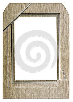 Retro photo frame isolated white