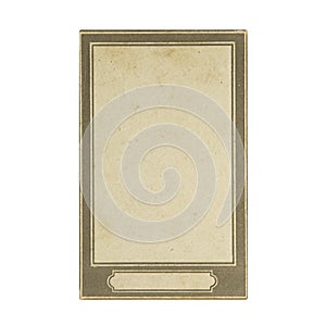 Old blank photo frame