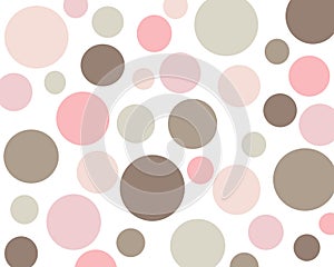 Retro pink and brown circles background