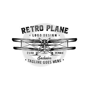 Retro plane logo design inspiration - Retro aircraft logo design inspiration