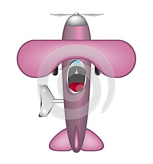 Retro plane toy in purple design