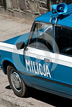 Retro Polish militia car photo