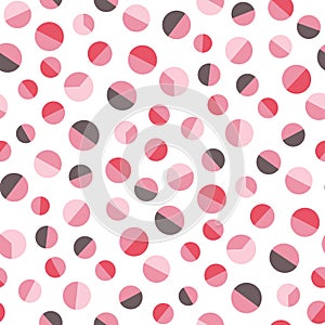 Retro Polka dot Pattern on white background