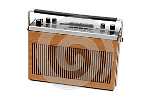 Retro portable transistor radio of 60s and 70s