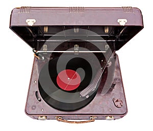 Retro portable turntable