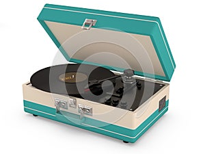 Retro portable turntable