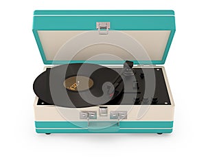 Retro portable turntable.