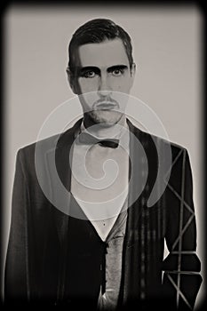 Retro portrait of a young