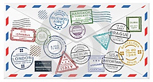 Retro Postal Envelope Template