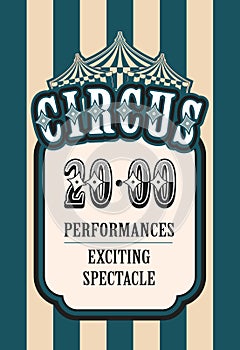 Retro poster circus