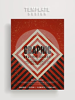 Retro poster template design