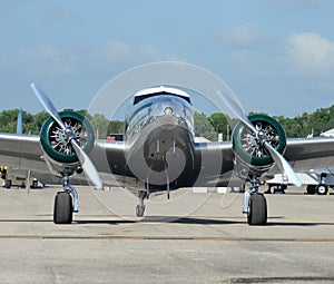 Retro propeller airplane