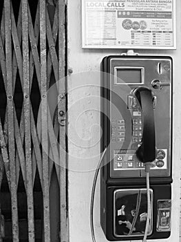 Retro public pay phone