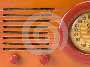 Retro radio close-up