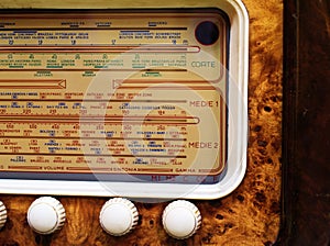 Retro radio close-up