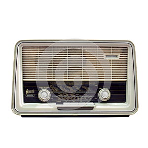 Retro Radio isolated on white