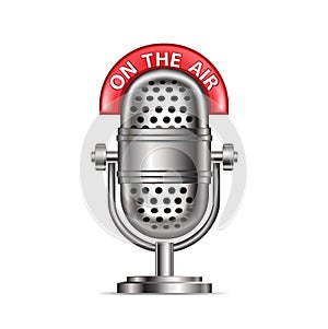 Retro radio microphone with