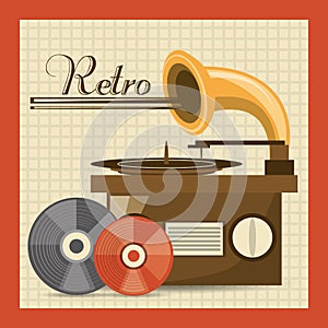 Retro radio to listent cds music