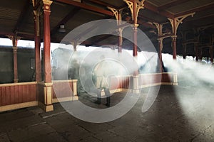 Retro railway station