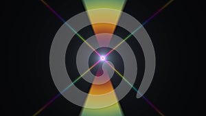 Retro rainbow fan shape seamless loop rotation logo animation background new quality universal motion dynamic animated