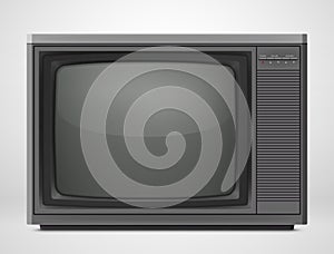 Retro Realistic Wide TV Set from 80s or 90s