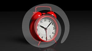 Retro red alarm clock