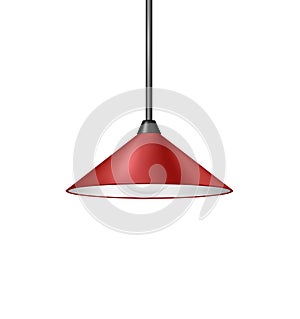 Retro red hanging lamp