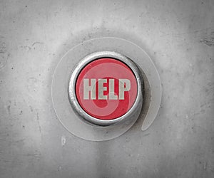 Retro Red Industrial Help Button