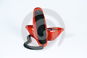 Retro Red Lip Phone at an Angle