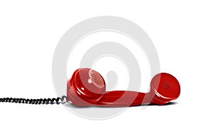 Retro Red Telephone Receiver