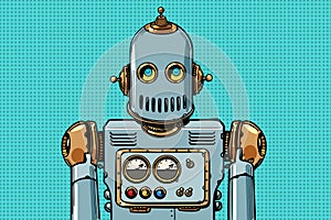 Retro robot portrait