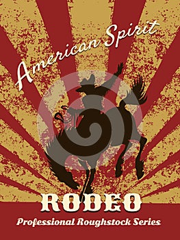 Retro rodeo poster photo