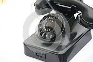Retro rotary dial telephone.