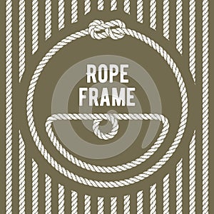 Retro round rope frame with knot