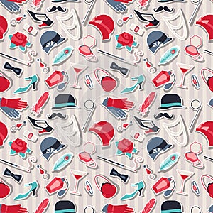 Retro of 1920s style seamless pattern