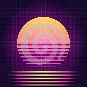 Retro Sci-Fi sunset