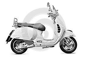 Retro scooter isolated white