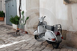 retro scooter in the Old Town Otranto