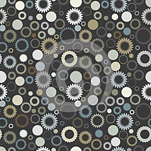 Retro seamless gear background