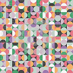 Retro seamless pattern with circles