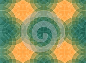 Retro seamless pattern with circles. Colorful vector background for hipster. Background of yellow and orange circles