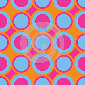 Retro seamless pattern with circles