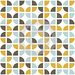 Retro seamless pattern. Mid-century modern style. photo