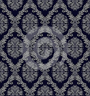 Retro seamless Wallpaper with damask floral Ornament for design