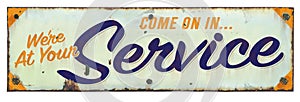 Retro Service Sign