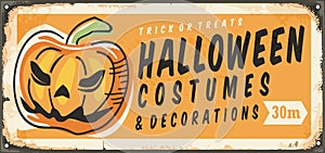 Retro sign design for Halloween store