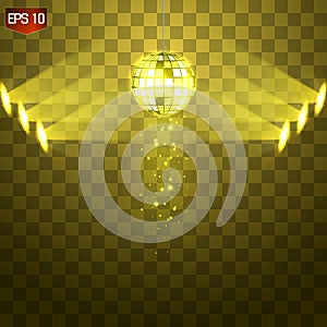 Retro silver disco ball vector, shining club symbol of having fun, dancing, dj mixing, nostalgic party, entertainment.