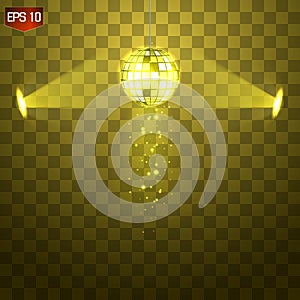 Retro silver disco ball vector, shining club symbol of having fun, dancing, dj mixing, nostalgic party, entertainment.