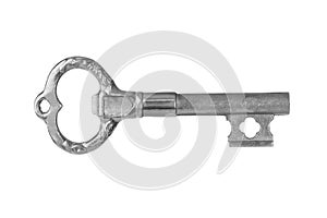 Retro silver key