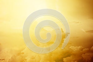 Retro sky and clouds background.